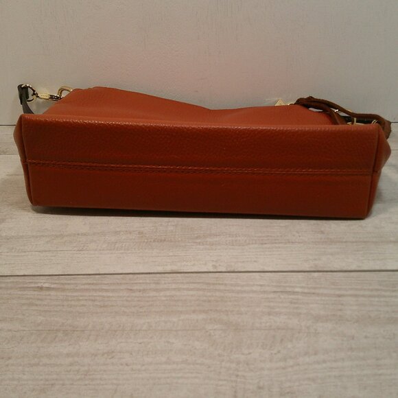 Valentina Vachetta Italian chocolate Leather Crossbody Bag pocketbook purse - Picture 3 of 10